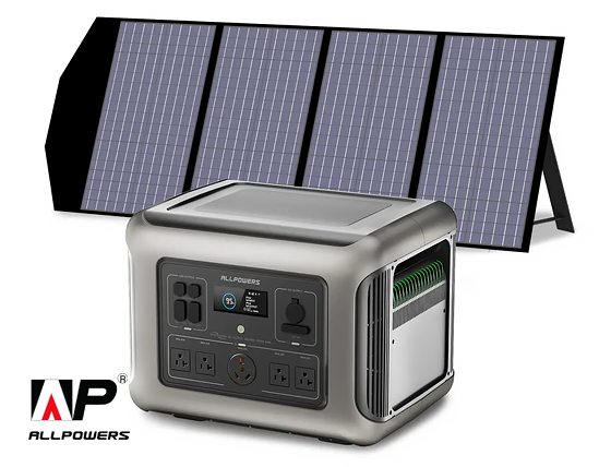 ALLPOWERS Solar Generator Kit 2500W (R2500 + SP029 140W Solar Panel)
